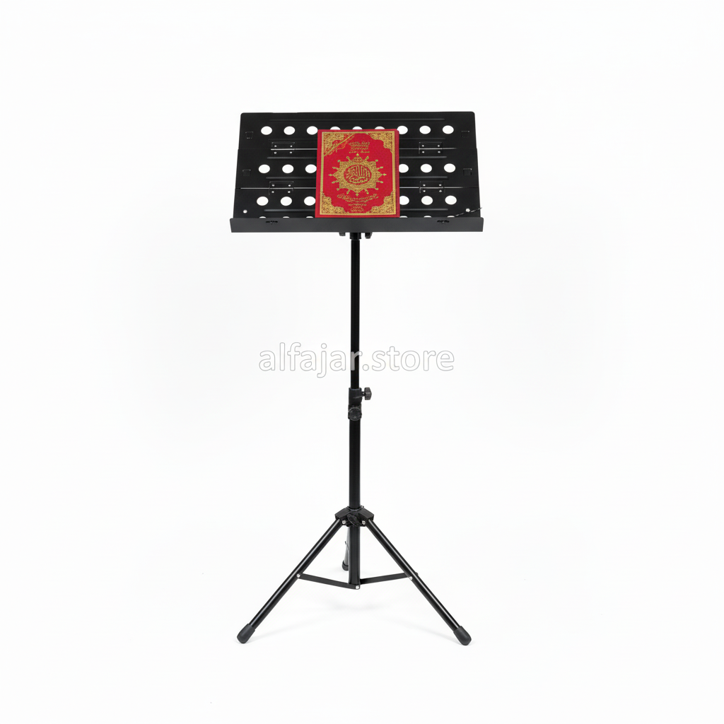 Black Metal Quran Stand - Front